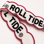 University of Alabama fully beaded scalloped purse strap in team colors