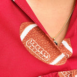 Adrienne Morgan Garnet Football Top - The Pink Pineapple 850