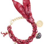 Alabama Crimson Tide Bandana Charm Bracelet - The Pink Pineapple 850