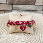 Alabama Crimson Tide Bandana Charm Bracelet - The Pink Pineapple 850