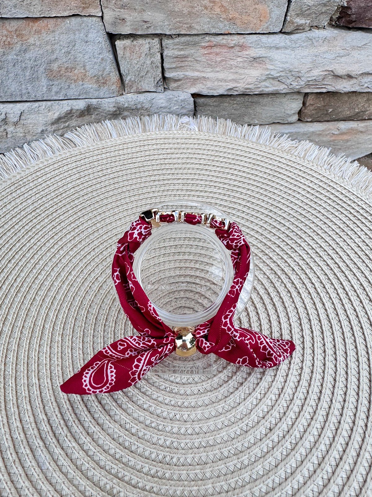 Alabama Crimson Tide Bandana Slider Bracelet - The Pink Pineapple 850