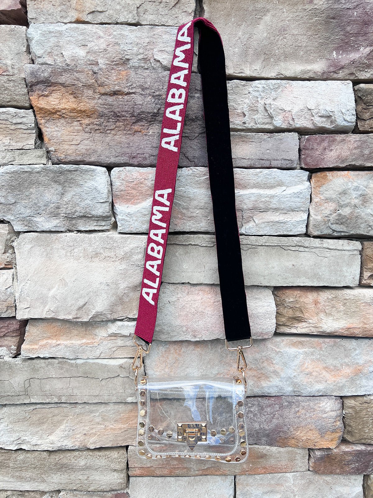 Alabama Crimson Tide Beaded Bag Strap - The Pink Pineapple 850