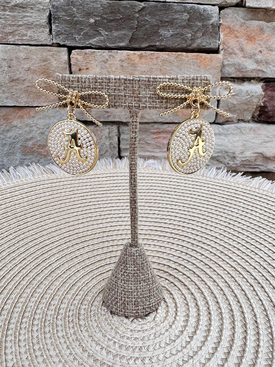 Alabama Pearls & Bows Earrings - The Pink Pineapple 850