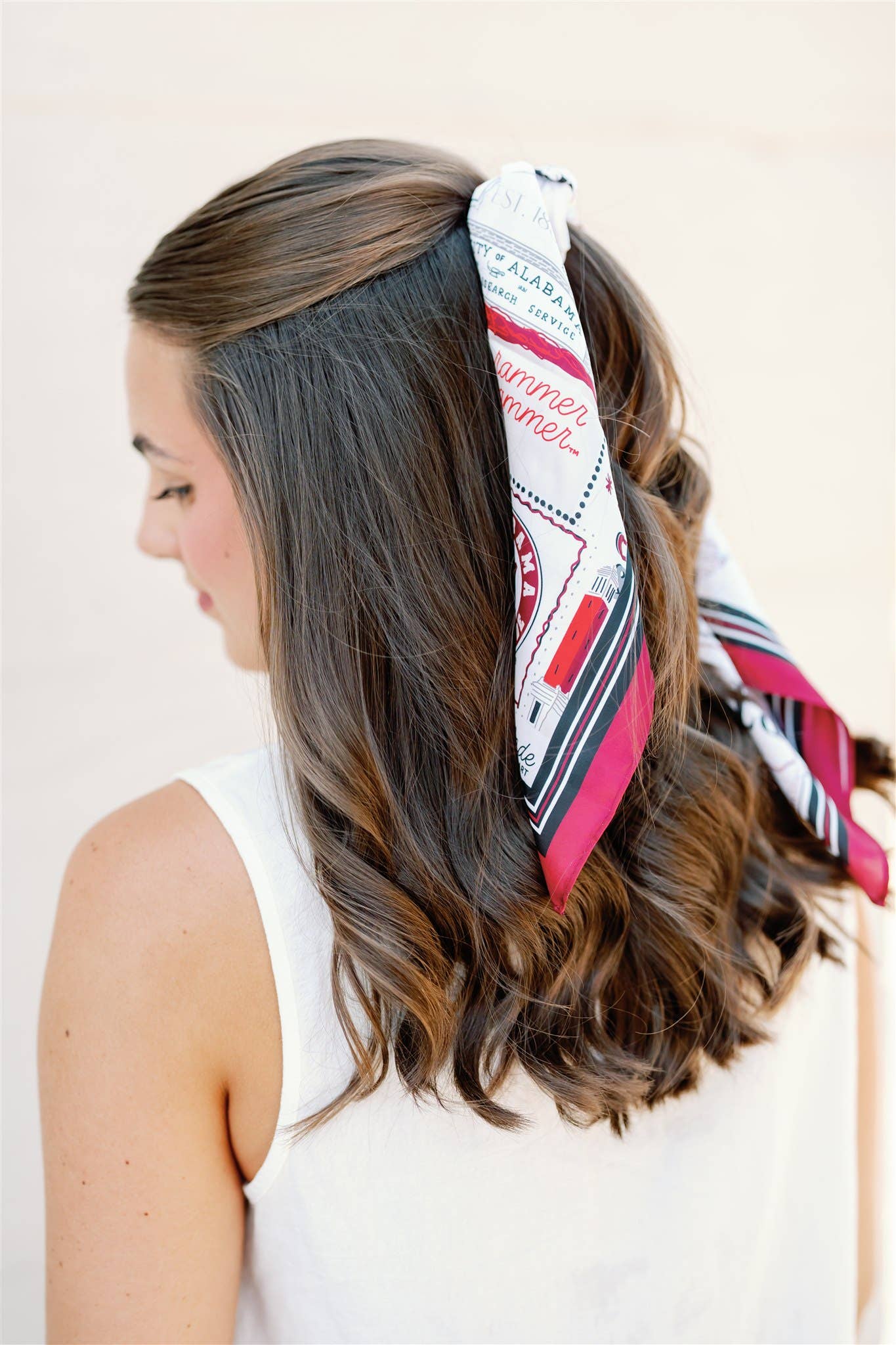 Alabama Pride Square Silk Scarf - The Pink Pineapple 850