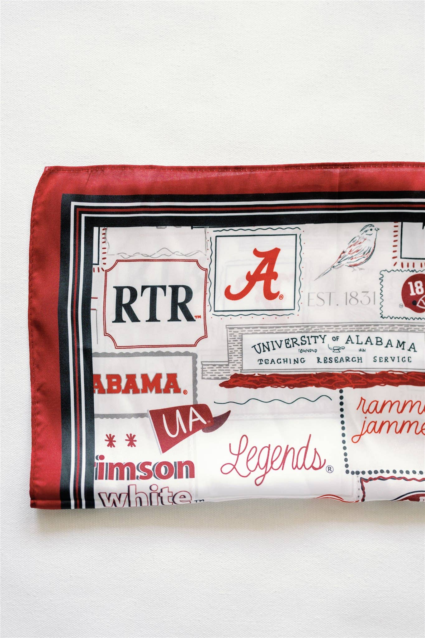 Alabama Pride Square Silk Scarf - The Pink Pineapple 850