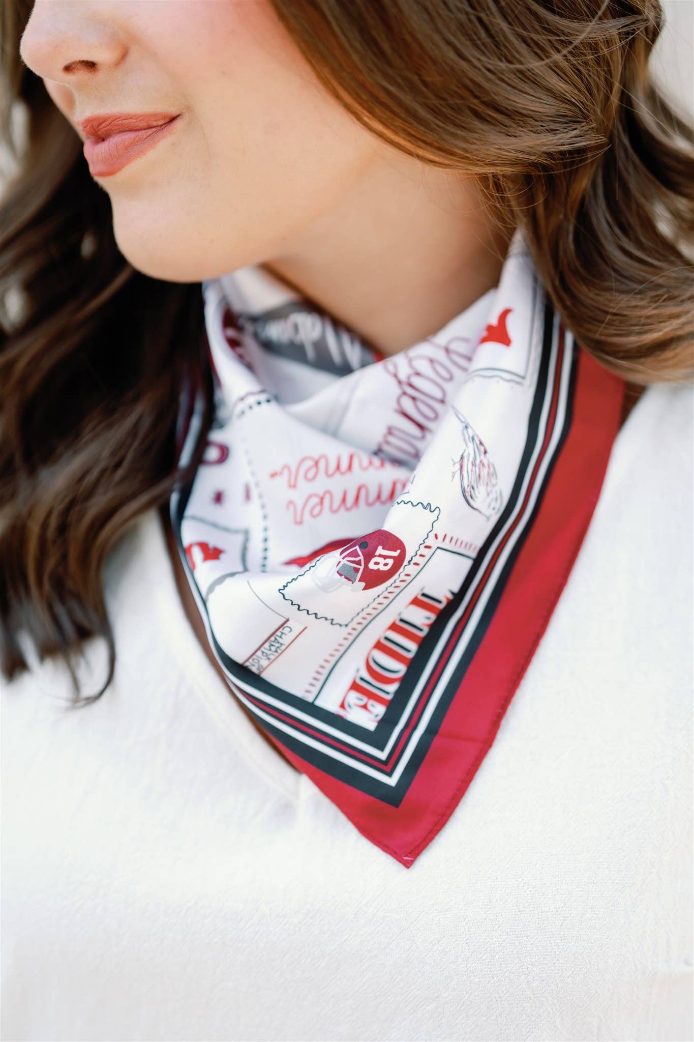Alabama Pride Square Silk Scarf - The Pink Pineapple 850