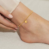 A Littles & Co Anklet Sun in Gold-Tone Plating