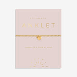 A Littles & Co Gold Hammered Heart Anklet