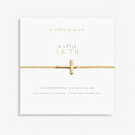 A Little 'Faith' Bracelet in Gold-Tone Plating | Front View