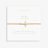 A Little 'Faith' Bracelet in Gold-Tone Plating | Front View