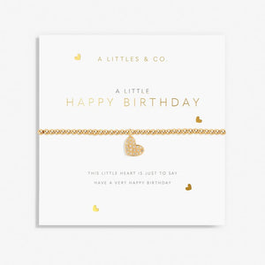 A Little 'Happy Birthday' Bracelet in Gold-Tone Plating