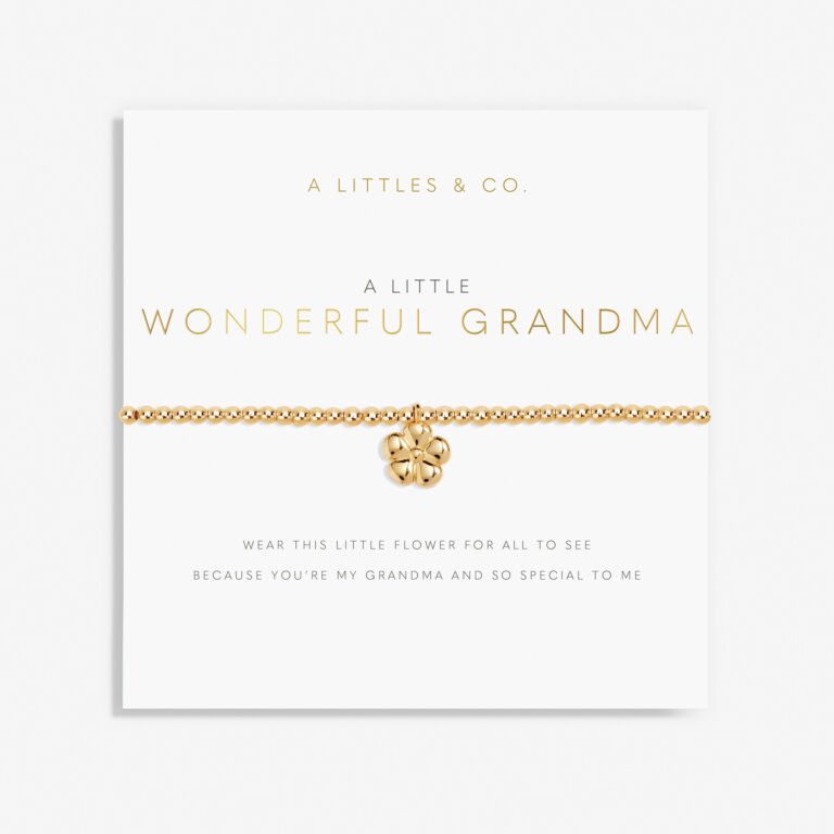 A Little 'Wonderful Grandma' Bracelet in Gold-Tone Plating | Front View