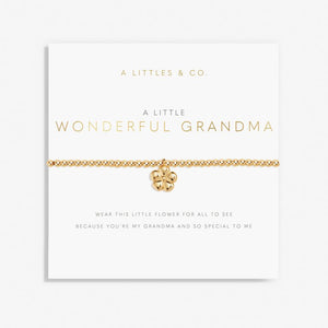 A Little 'Wonderful Grandma' Bracelet in Gold-Tone Plating | Front View