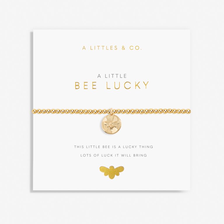 A Little 'Bee Lucky' Bracelet in Gold-Tone Plating | Front View