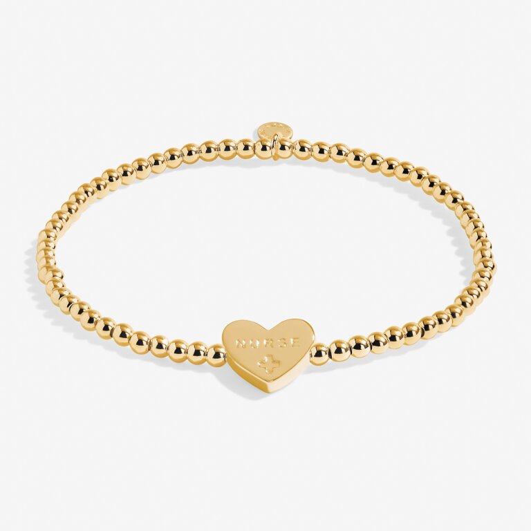 A Little 'Caring Nurse' Bracelet in Gold-Tone Plating | Front View