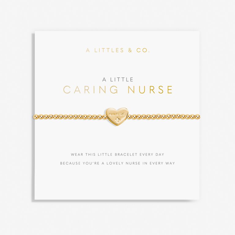 A Little 'Caring Nurse' Bracelet in Gold-Tone Plating | Front View 