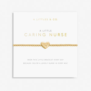A Little 'Caring Nurse' Bracelet in Gold-Tone Plating | Front View 