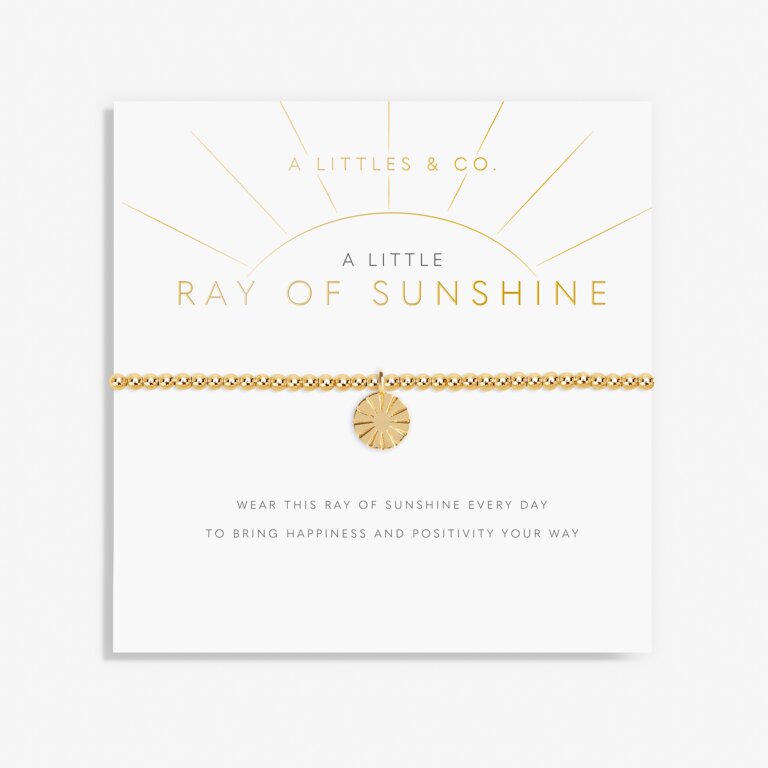 A Little 'Ray Of Sunshine' Bracelet in Gold-Tone Plating | Front View