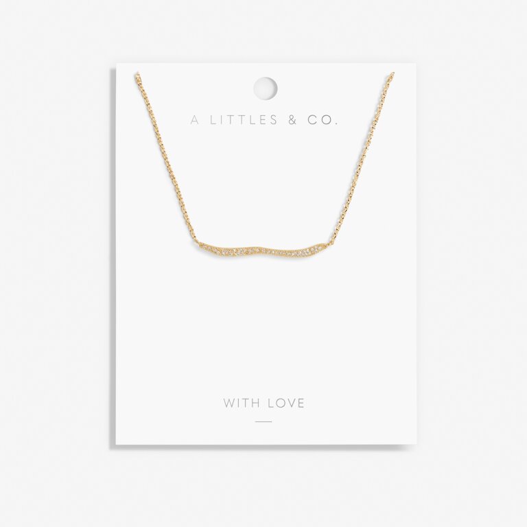 Afterglow Wave Necklace in Gold-Tone Plating | Front View