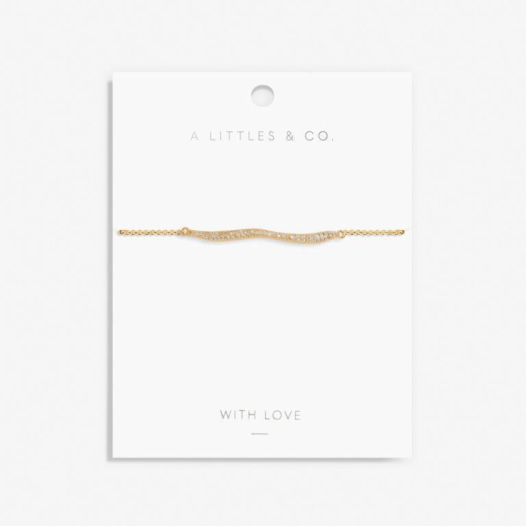 Afterglow Wave Bracelet in Gold-Tone Plating | Front View