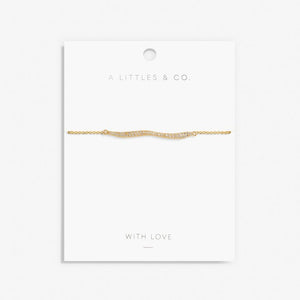 Afterglow Wave Bracelet in Gold-Tone Plating | Front View