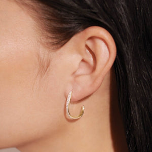 Afterglow Wave Hoop Earrings in Gold-Tone Plating
