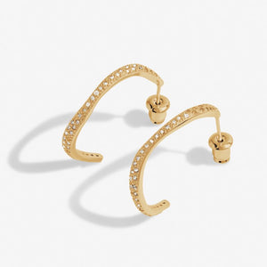 Afterglow Wave Hoop Earrings in Gold-Tone Plating