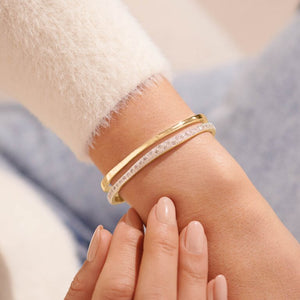 Afterglow Wave Bangle in Gold-Tone Plating | Styled View