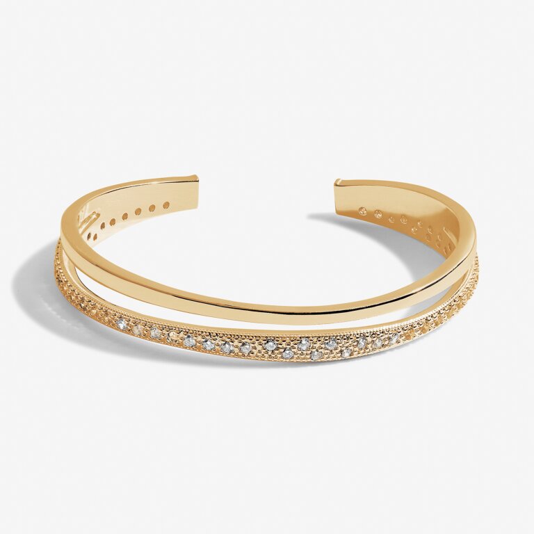 Afterglow Wave Bangle in Gold-Tone Plating | Front View
