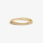 Afterglow Wave Ring in Gold-Tone Plating | Front View