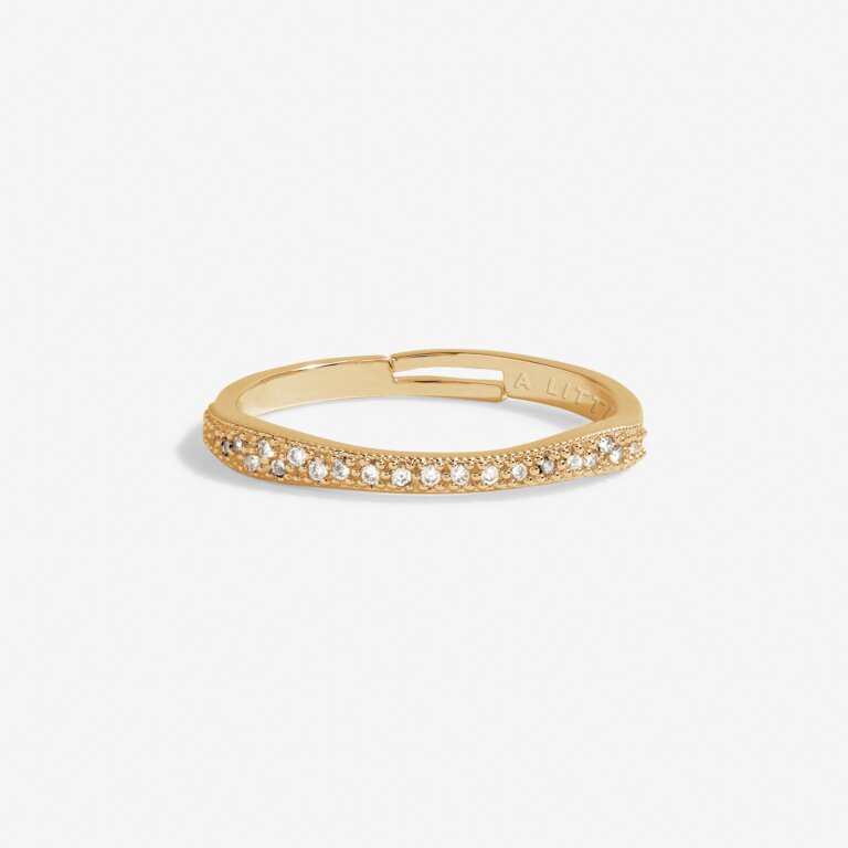 Afterglow Wave Ring in Gold-Tone Plating | Front View