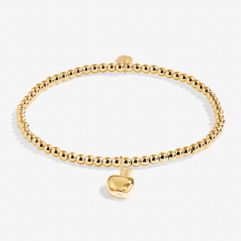 A Little 'Thank You Teacher' Bracelet in Gold-Tone Plating | Front View