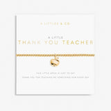 A Little 'Thank You Teacher' Bracelet in Gold-Tone Plating | Front View