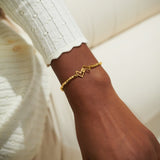 Forever Yours 'Happy Birthday' Bracelet in Gold-Tone Plating