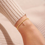 A Little 'Blessed To Have A Friend Like You' Bracelet in Gold-Tone Plating | Front View