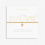 A Little 'Blessed To Have A Friend Like You' Bracelet in Gold-Tone Plating | Front View