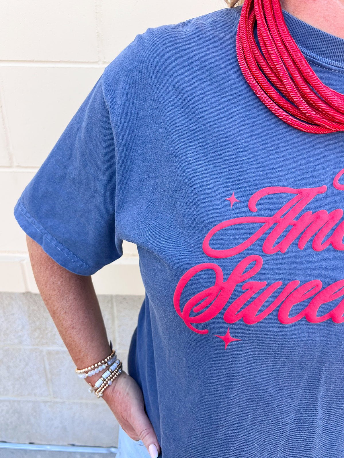 All American Sweetheart Graphic Tee - The Pink Pineapple 850