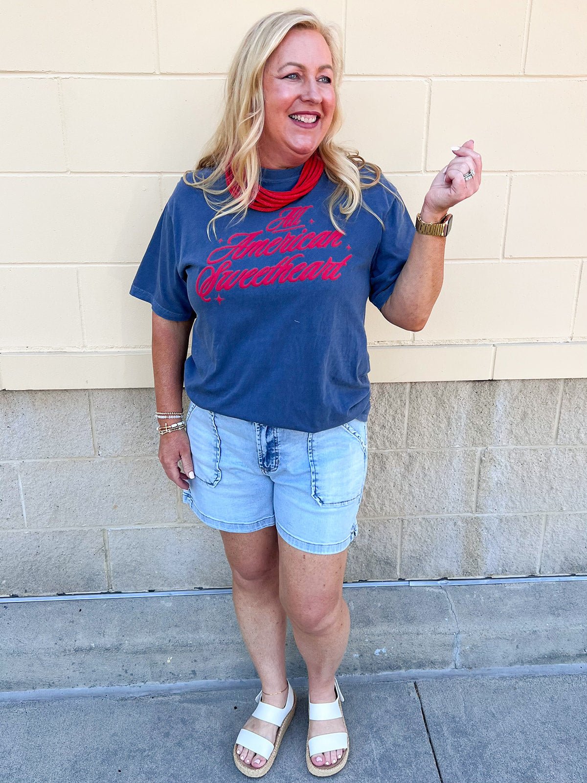 All American Sweetheart Graphic Tee - The Pink Pineapple 850
