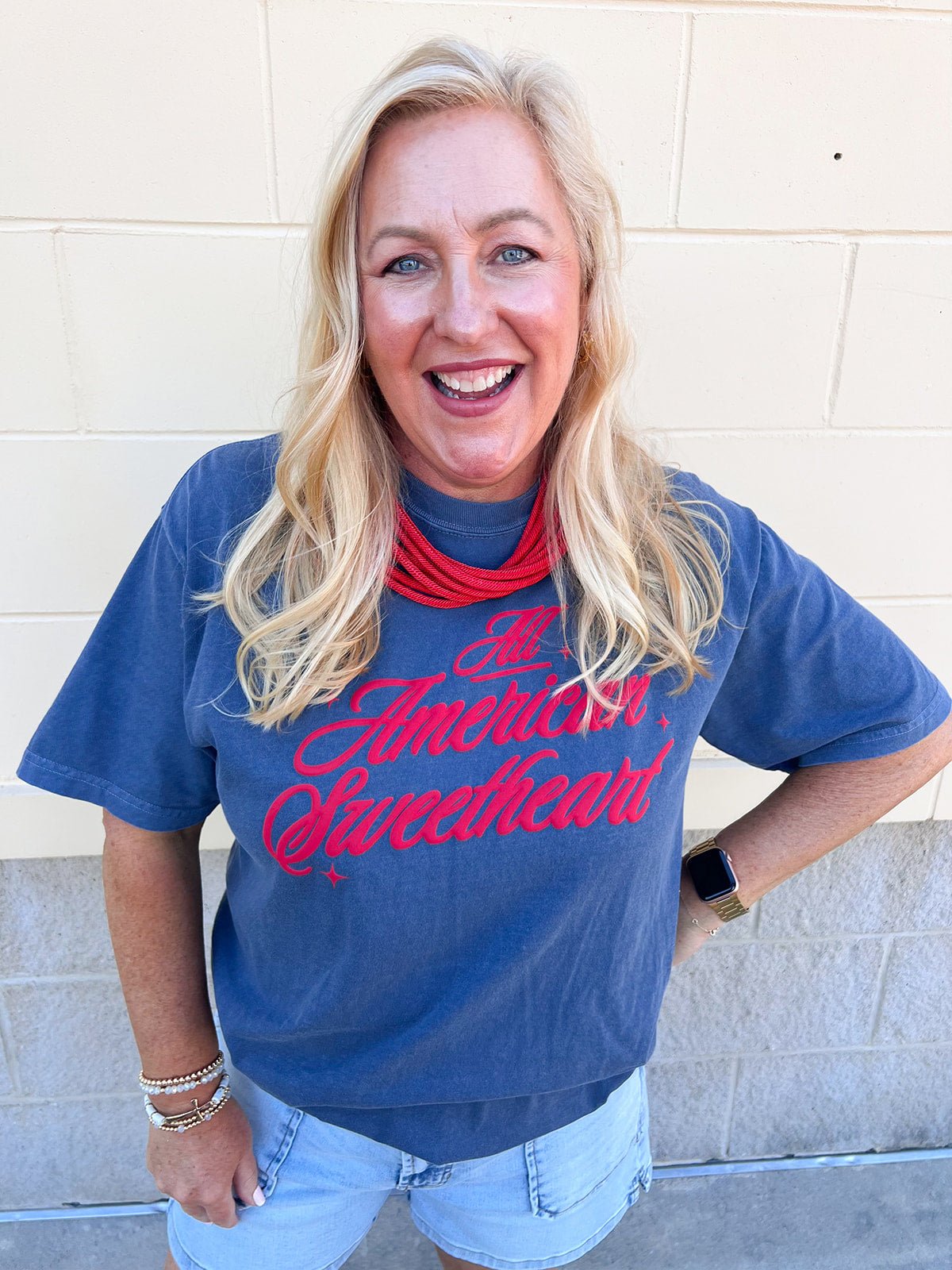 All American Sweetheart Graphic Tee - The Pink Pineapple 850