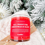 All I Want For Christmas is Sleep Candle - The Pink Pineapple 850