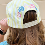 “All Oopsies No Daisies” Yellow Striped Trucker Hat - The Pink Pineapple 850