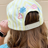 “All Oopsies No Daisies” Yellow Striped Trucker Hat - The Pink Pineapple 850