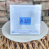 Alpha Delta Pi 3x2 Needlepoint Kit - The Pink Pineapple 850