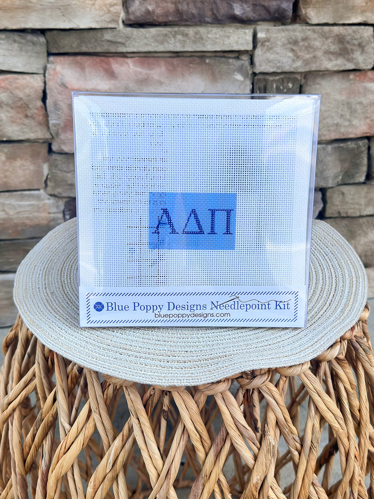 Alpha Delta Pi 3x2 Needlepoint Kit - The Pink Pineapple 850