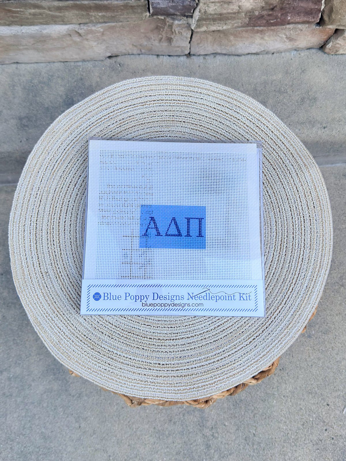 Alpha Delta Pi 3x2 Needlepoint Kit - The Pink Pineapple 850