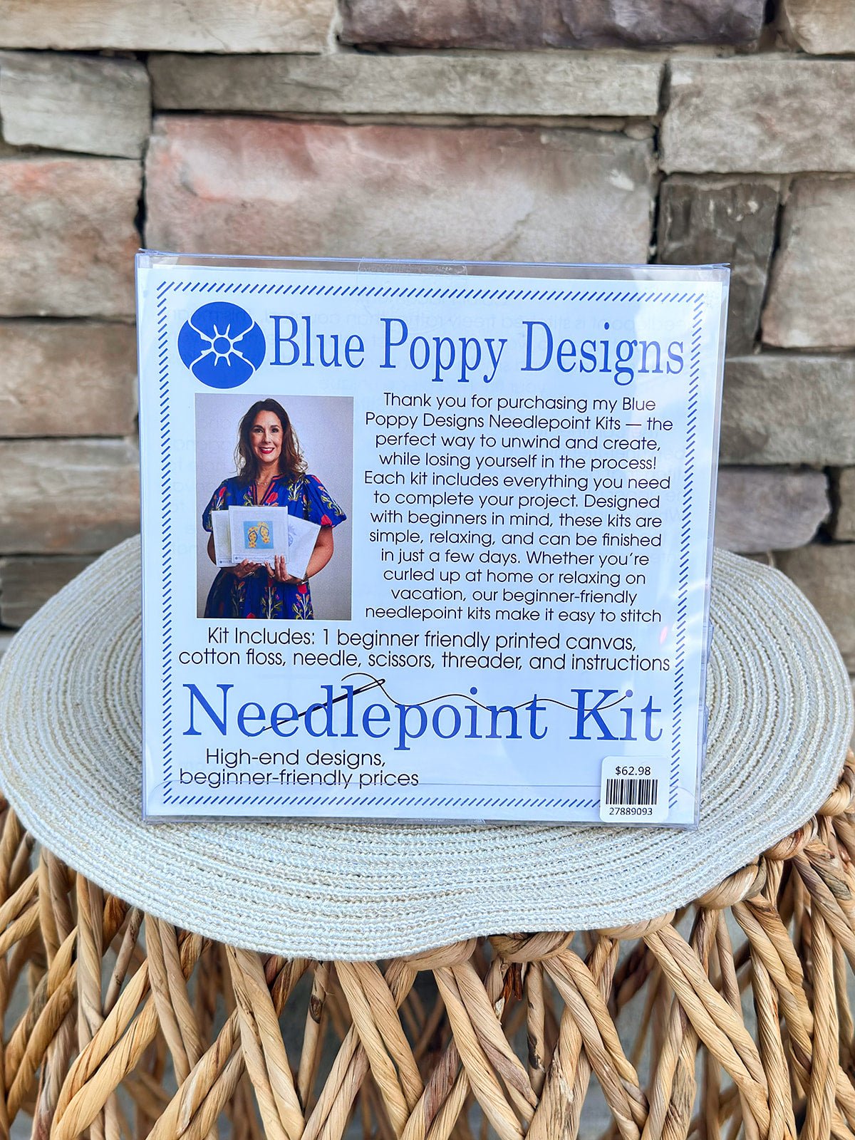 Alpha Delta Pi 3x2 Needlepoint Kit - The Pink Pineapple 850