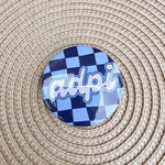 Alpha Delta Pi Blue Checkered Button Pin - The Pink Pineapple 850