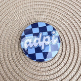 Alpha Delta Pi Blue Checkered Button Pin - The Pink Pineapple 850