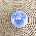 Alpha Delta Pi Blue Heart Button Pin - The Pink Pineapple 850