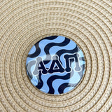 Alpha Delta Pi Blue Wave Button Pin - The Pink Pineapple 850
